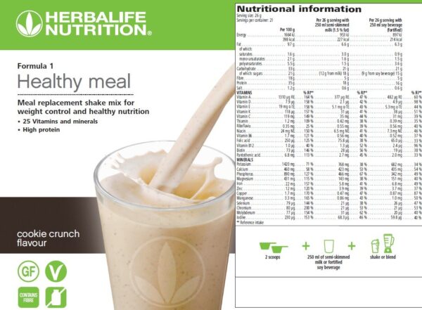 Herbalife Formula 1 Cookie Crunch (550 g) ernæringsmessig shakeblanding