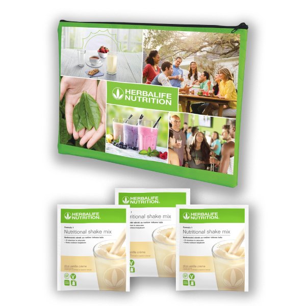 "Herbalife Formula 1" maistinių kokteilių mišinys (rinkinys) "Vanilla Creme" bandomoji pakuotė