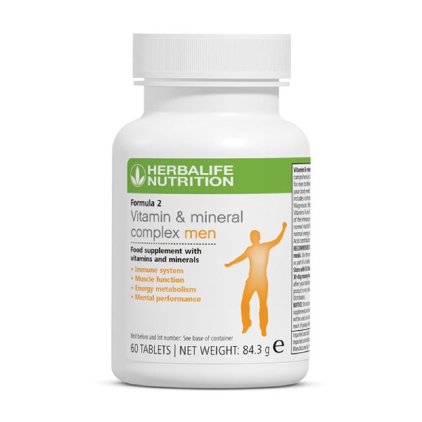 Herbalife Formula 2 - Complejo Vitamínico y Mineral Hombre (60 comprimidos)