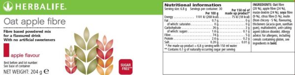 label Herbalife Oat Apple Fibre Drink Apple (204 g)