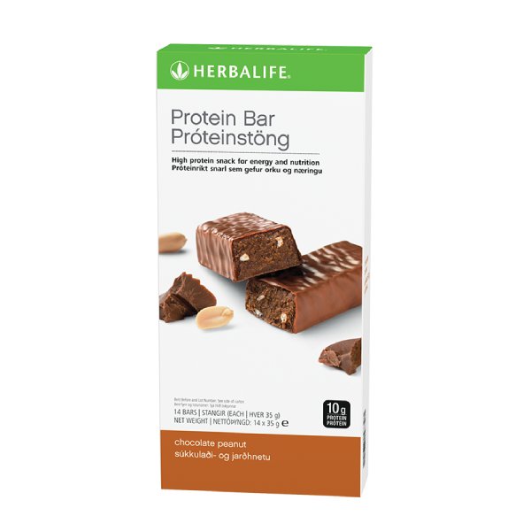 Herbalife Proteinbarer Sjokolade Peanøtt (14 barer)