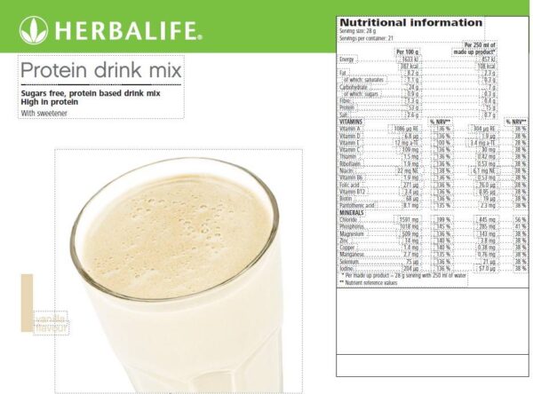 Herbalife proteīna dzērienu maisījums (588 g)